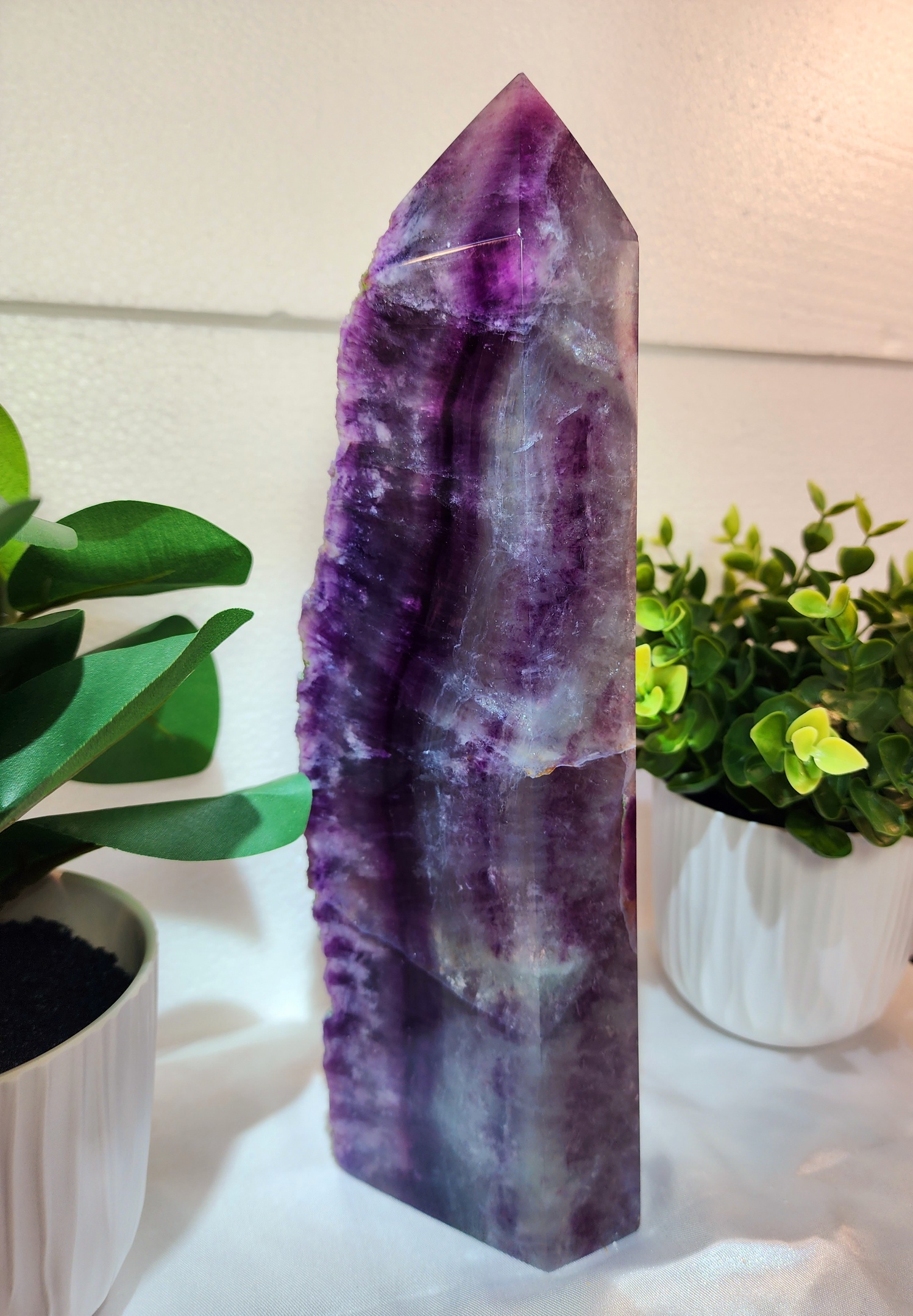 Fluorite, Statement Crystal, Tower, Purple