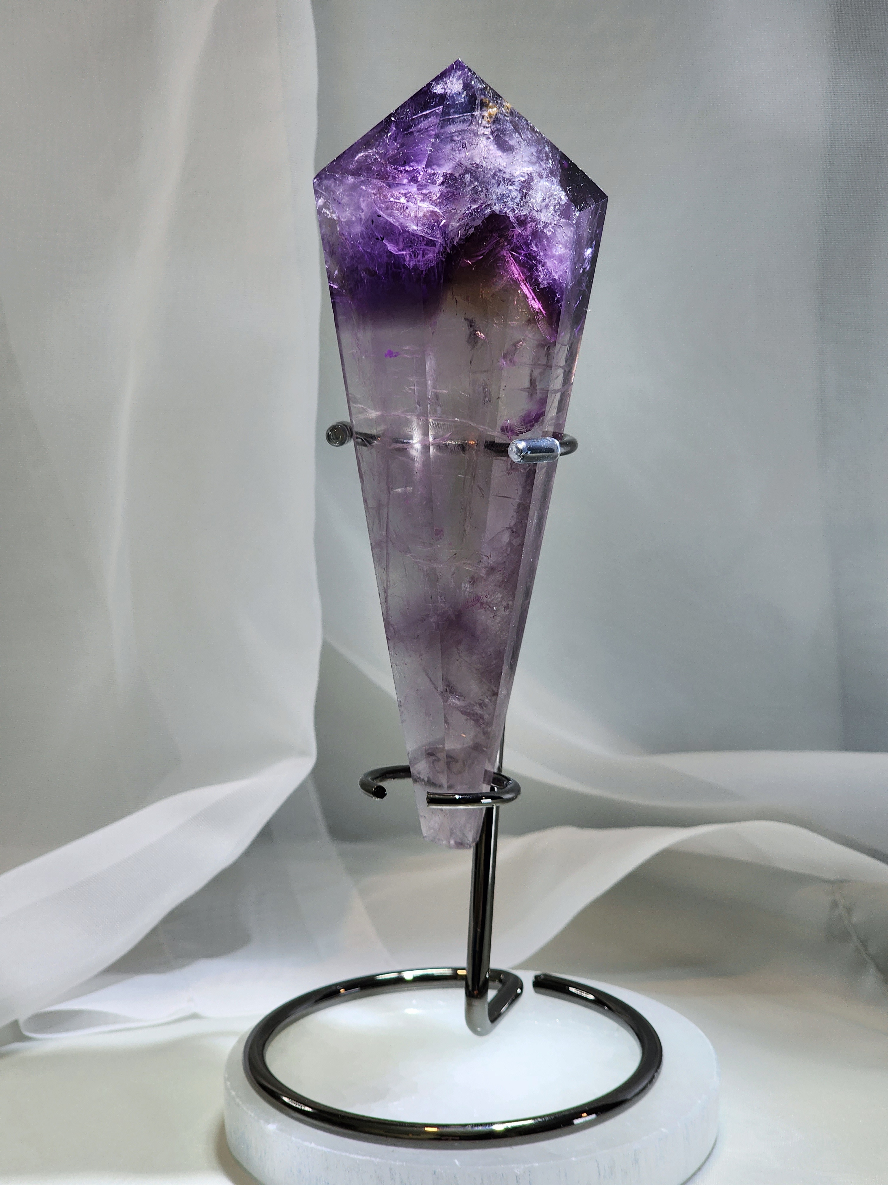 Amethyst wand, amethyst scepter, ametrine, amitrine, citrine, quartz, scepter