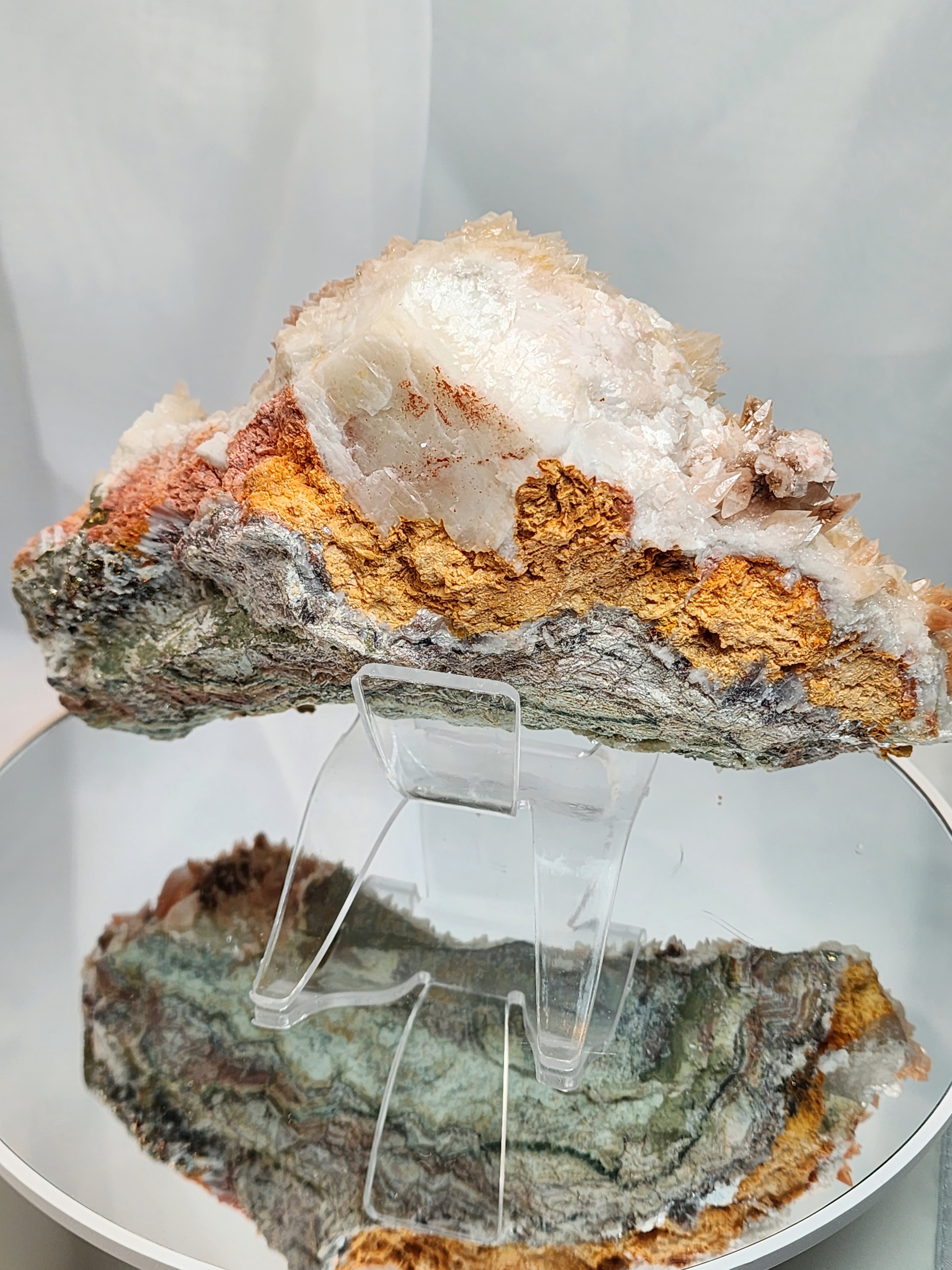 Calcite, dog tooth calcite, amethyst calcite, feather calcite, red phantom calcite, uv calcite, hematite