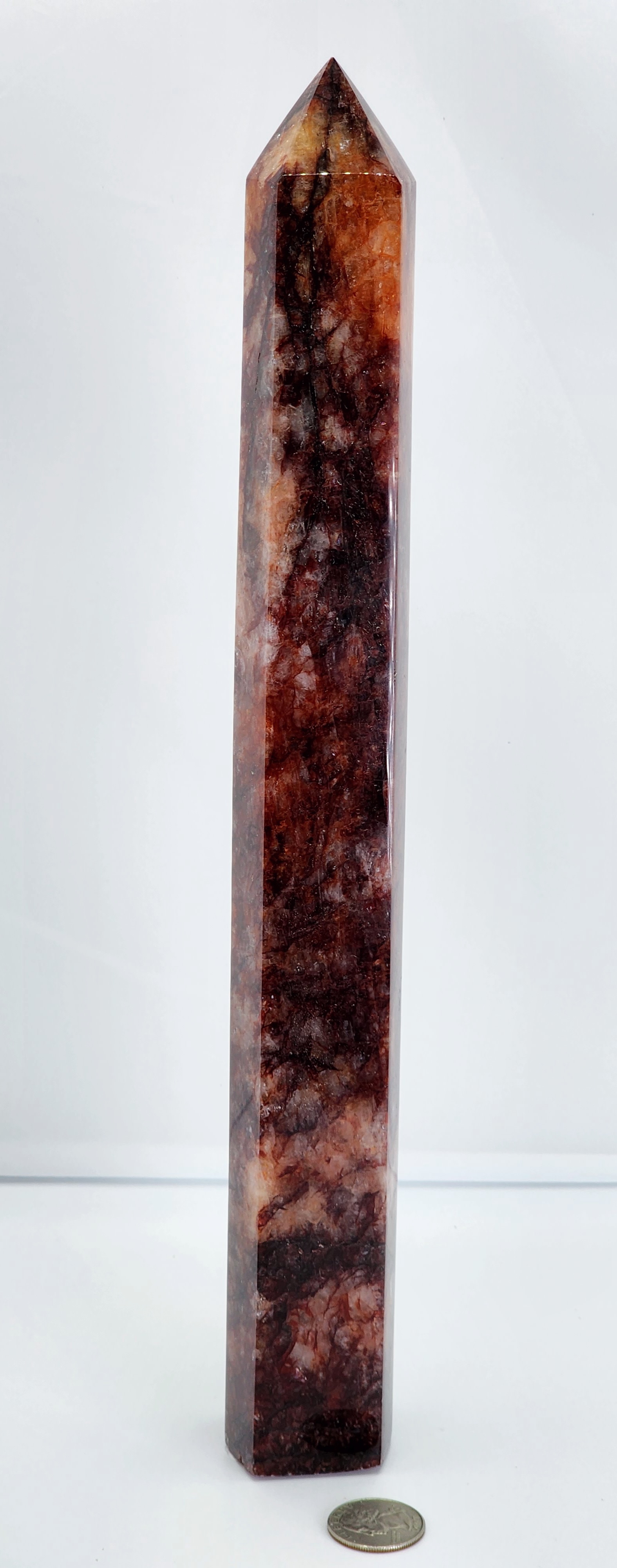 Dark red crystal, Fire quartz, Fire quartz tower