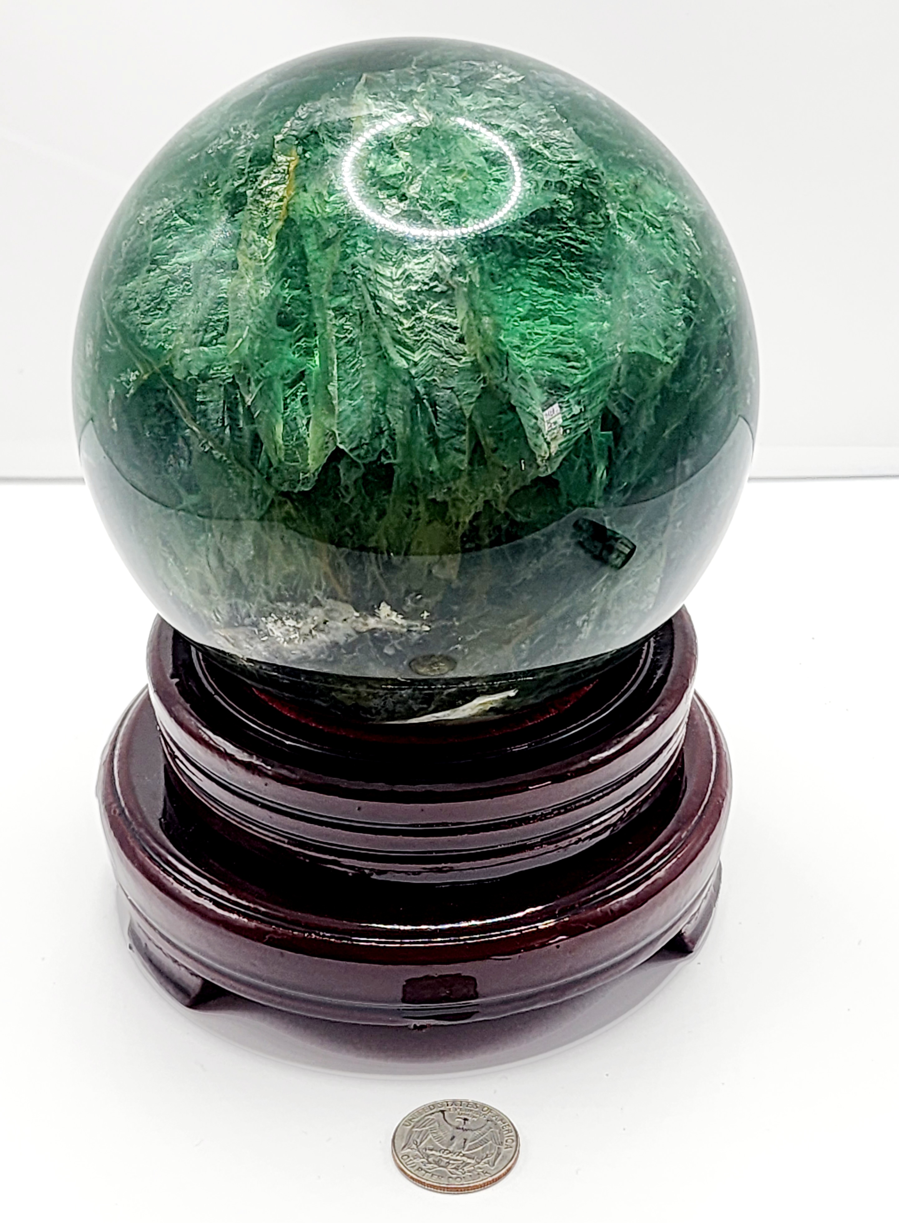 Fluorite Sphere, fluorite, green, green fluorite