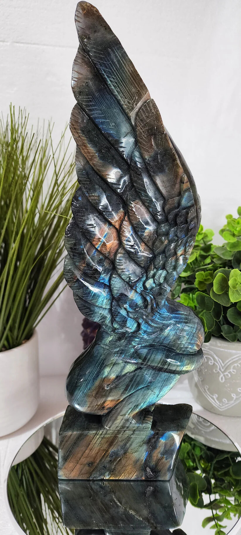 Labradorite, Angel, Carving