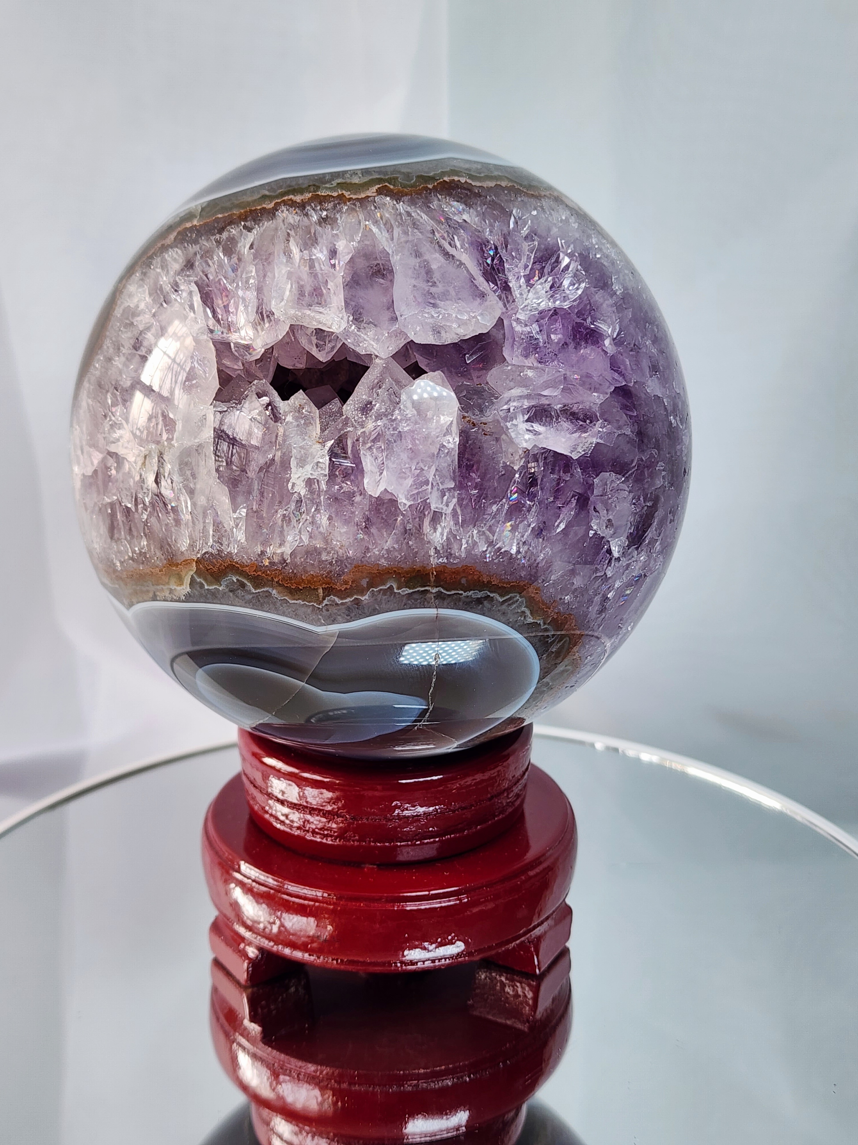 Druzy agate sphere, druzy amethyst sphere, amethyst and agate, purple quartz, purple amethyst, large druzy spheres, sphere, spheres
