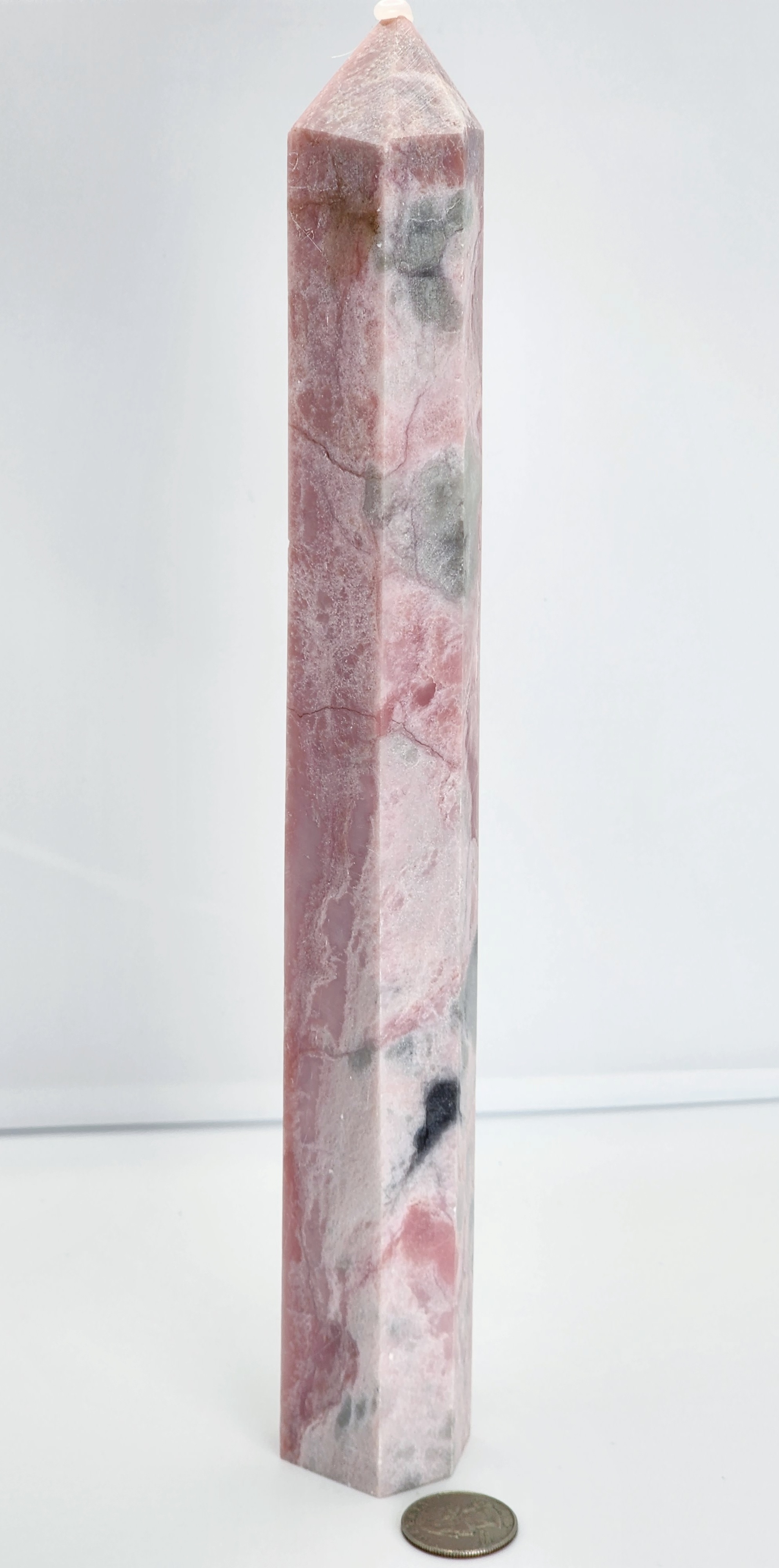 Pink Opal, Pink Opal Tower, Large crystal tower, pink crystal, pink crystal tower